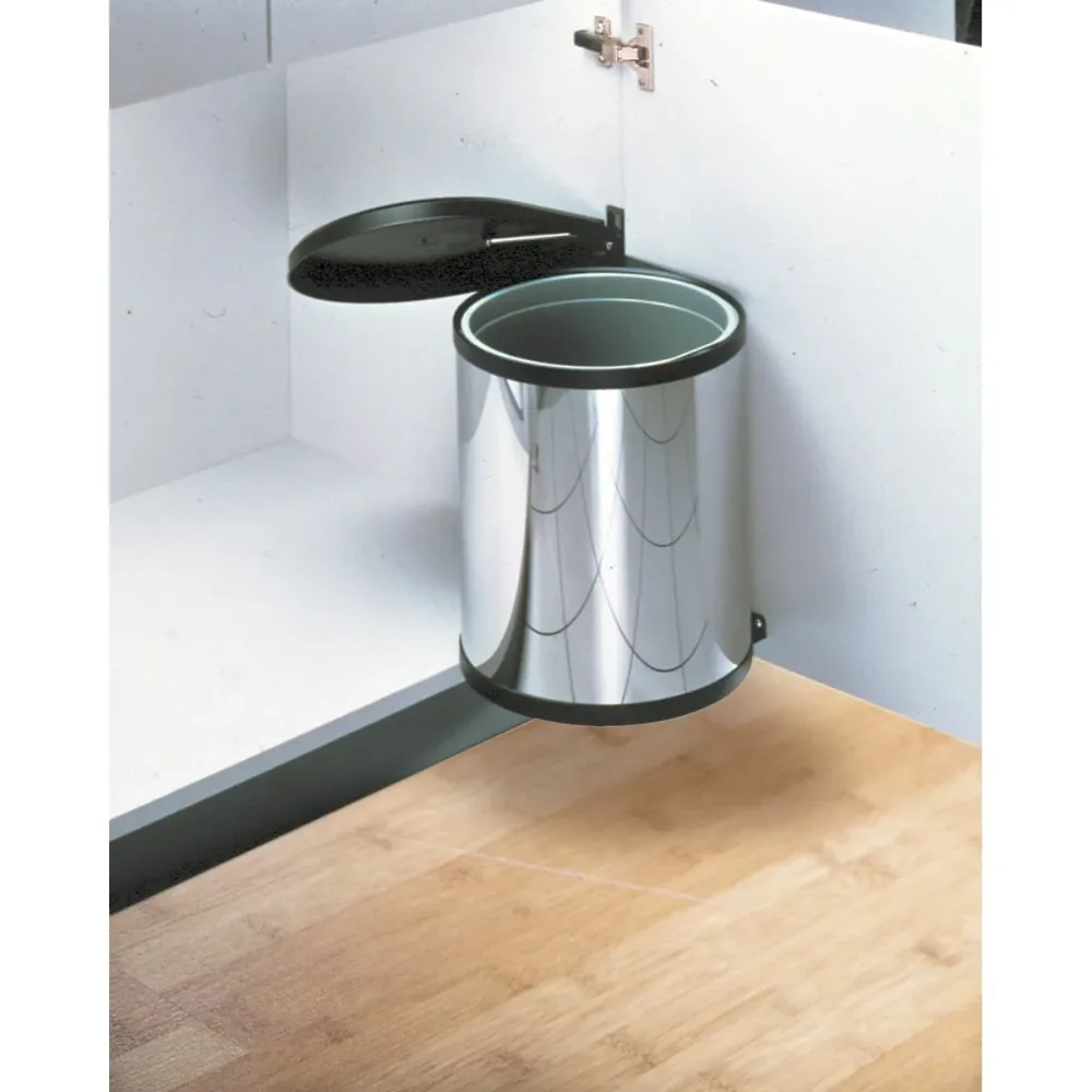 Кошче за боклук Hailo Compact-Box Стомана 15 L Черен Сив Вграден