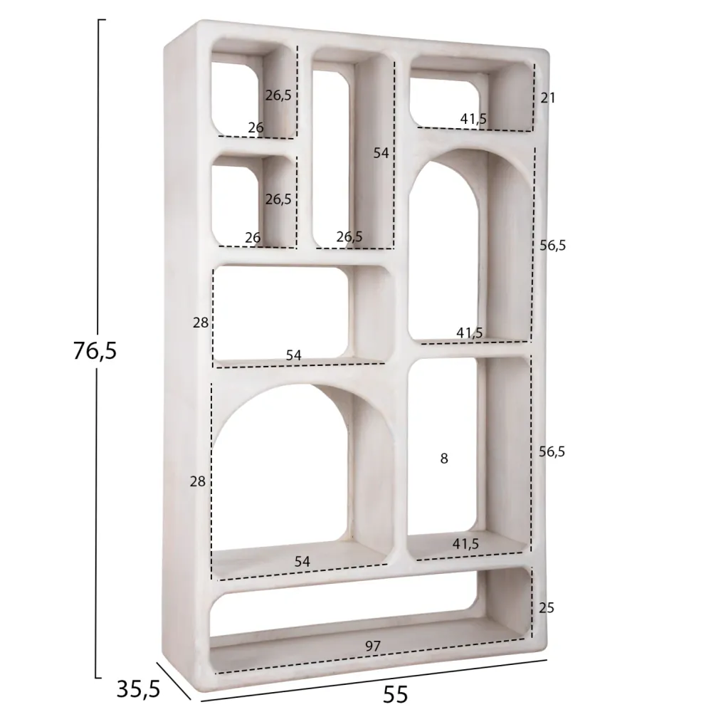Етажерка HANDYR -натурал 100x35x165