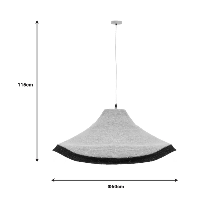 Плафон Hatty е27 естествен d60x115см