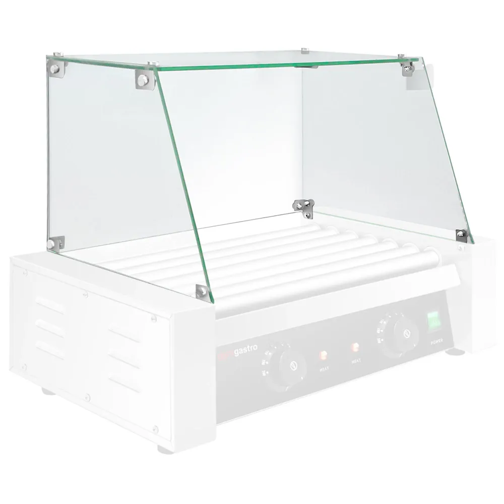 Стъклен надстройка за грил за хот дог HDGJ7N - 460x325x250mm - Стъкло