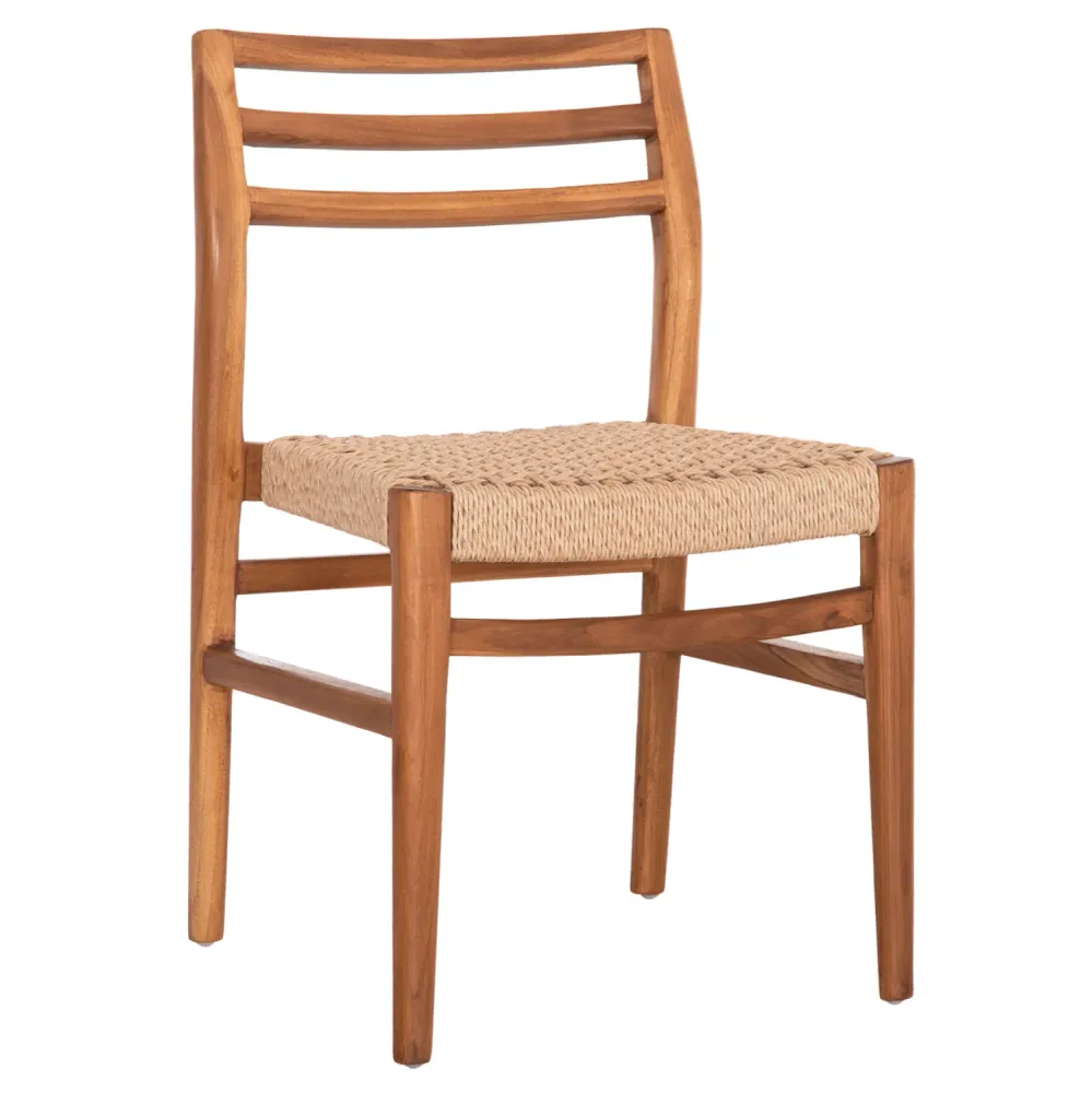 Трапезен стол HERRIN от тиково дърво с въжета, viro 46x51x78см