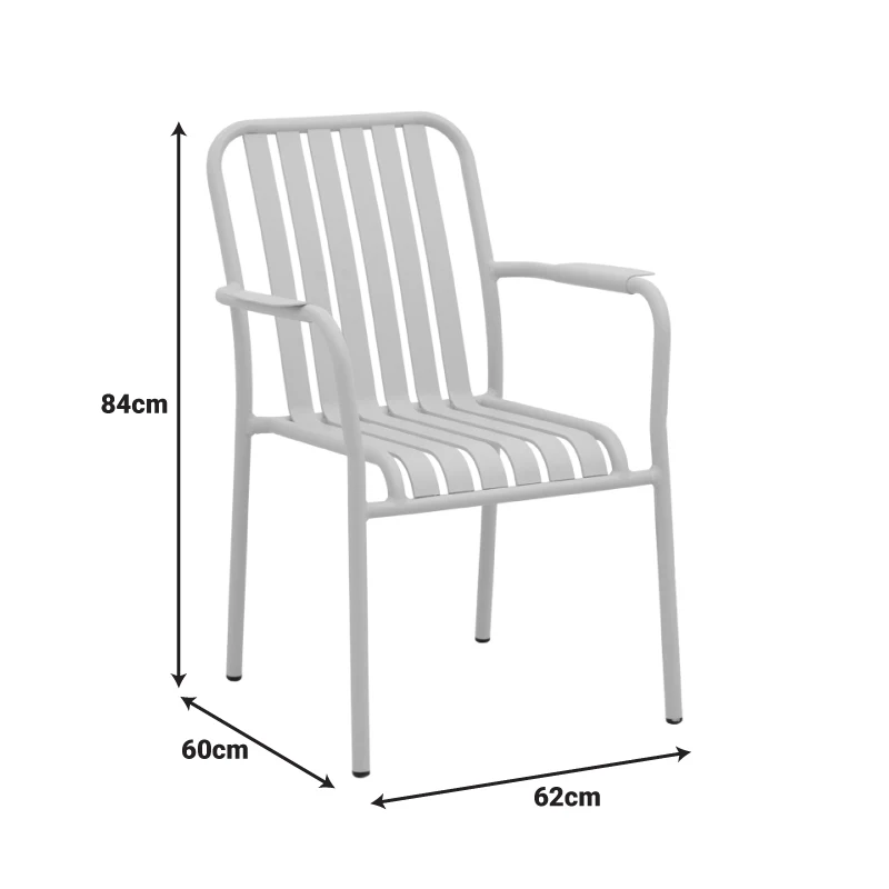 Комплект за хранене HEVEN-VISTA от 5 части антрацит алуминий 80x80x72см