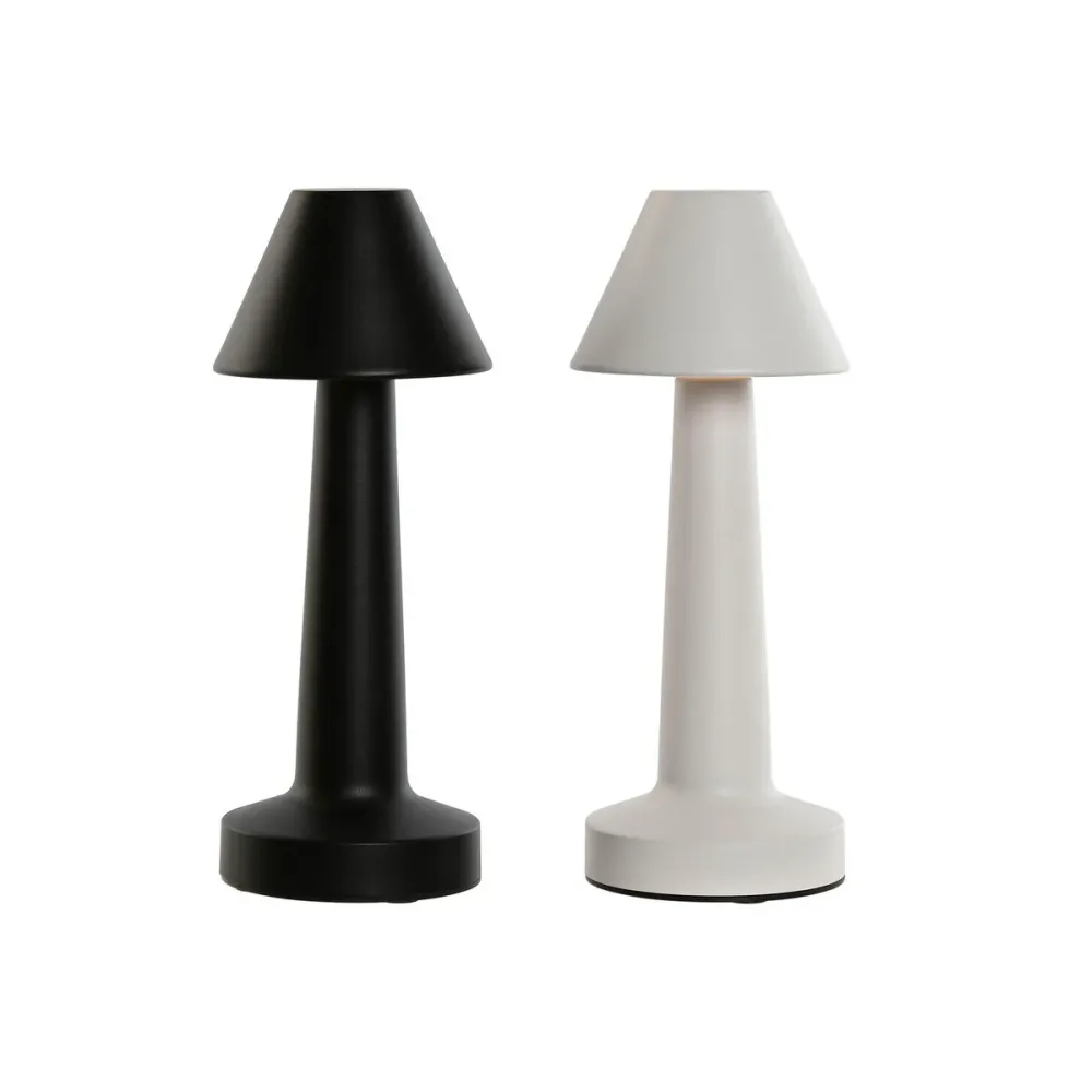Настолна лампа Home ESPRIT Бял Черен 9 x 9 x 24 cm (2 броя)