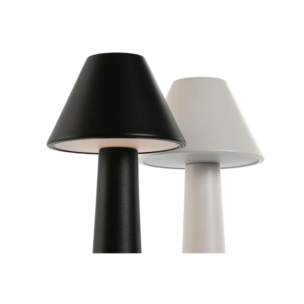 Настолна лампа Home ESPRIT Бял Черен 9 x 9 x 24 cm (2 броя)