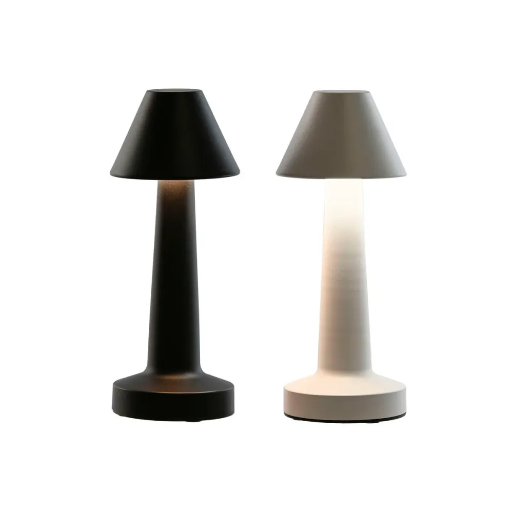 Настолна лампа Home ESPRIT Бял Черен 9 x 9 x 24 cm (2 броя)