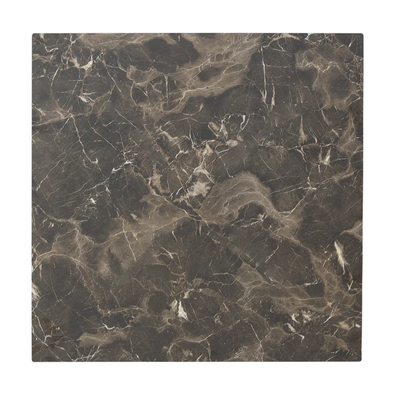 Плот за маса HPL Verhia тъмно сив вид на мрамор 69x69cm 12mm дебелина