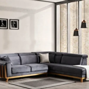 Ъглов разтегателен диван «Hunkar Lounge» + електрически механизъм, USB зарядна станция, ширина 305см