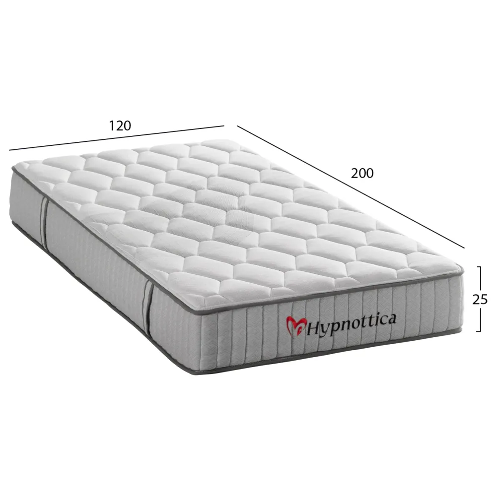 Матрак полудвойно HYPNOTICA с джобни пружини - бял 120x200x25hcm