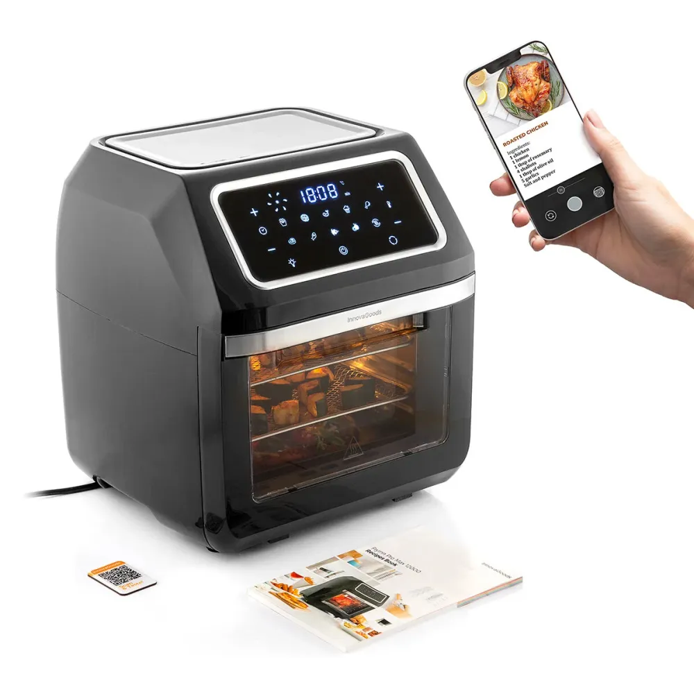 въздушен фритюрник InnovaGoods Черен 1800 W 12 L Неръждаема стомана (След ремонт )
