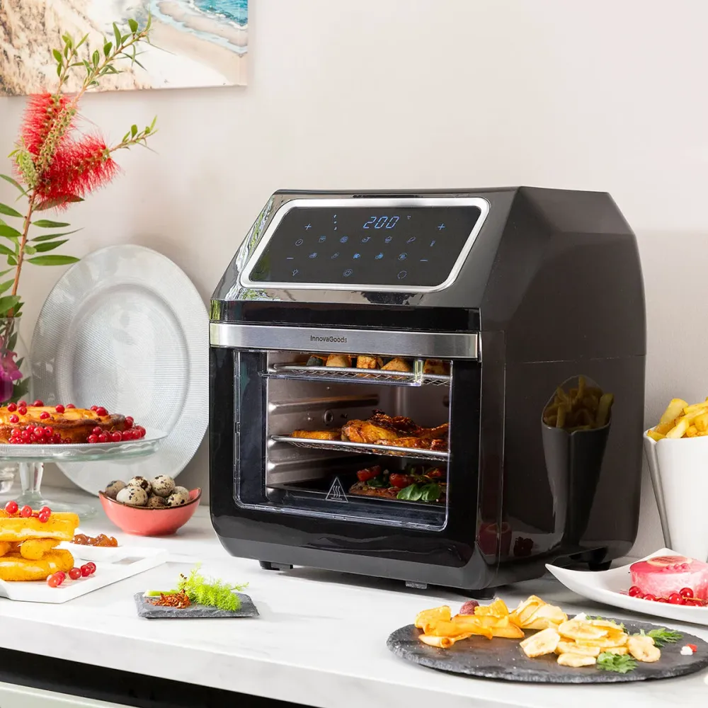 въздушен фритюрник InnovaGoods Черен 1800 W 12 L Неръждаема стомана (След ремонт )