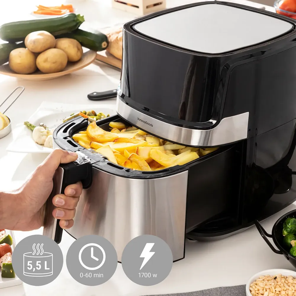 InnovaGoods, Въздушен фритюрник Fryinn Pro 5500 – 5,5 L, 1700 W