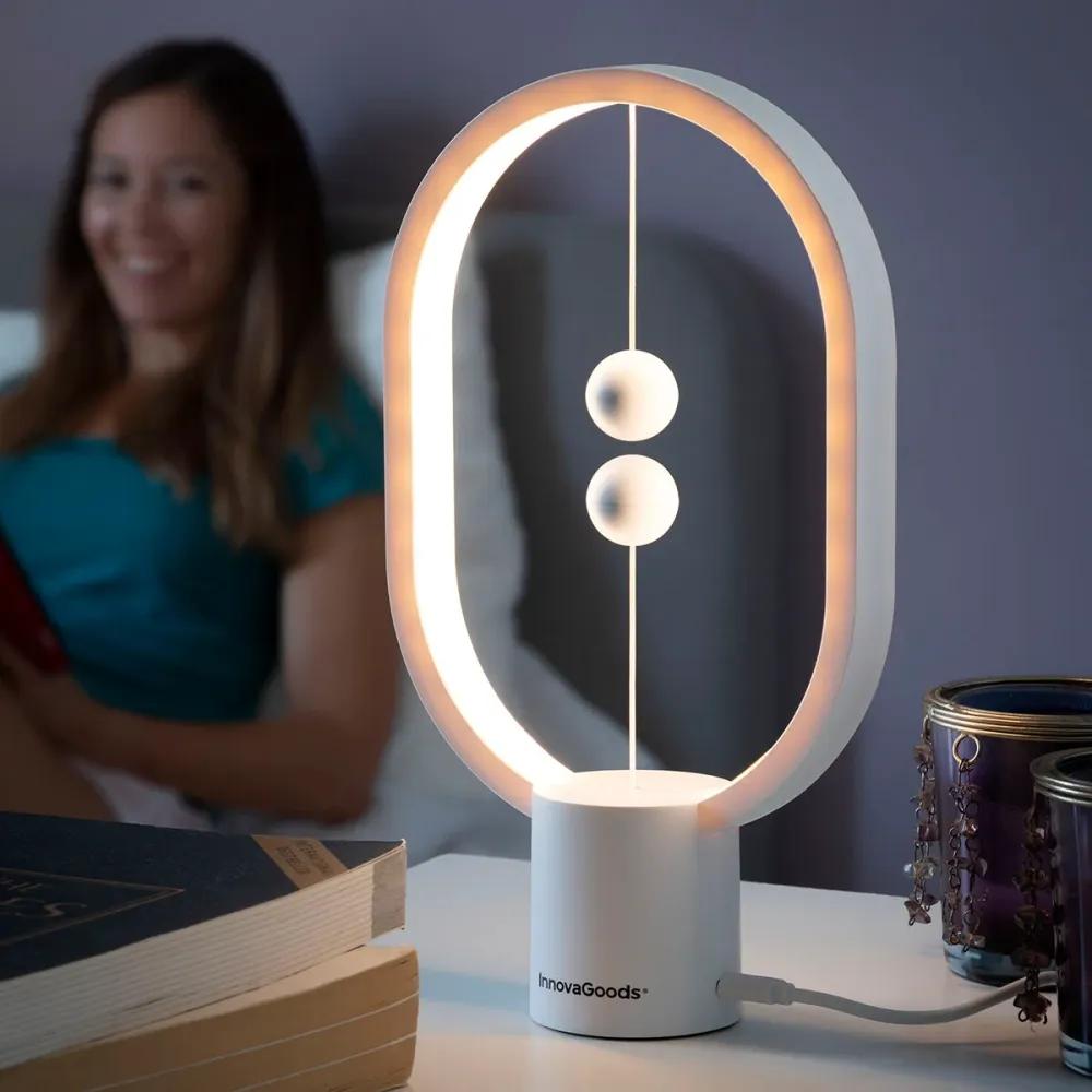 InnovaGoods, Балансираща LED лампа с магнитен превключвател Magilum, Бял