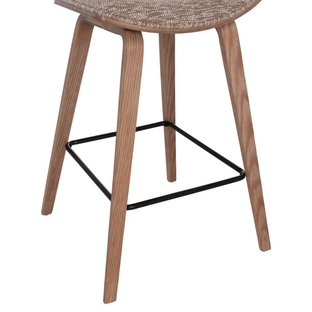 Бар стол INOVER кафяв-бял цвят 50x48x90см