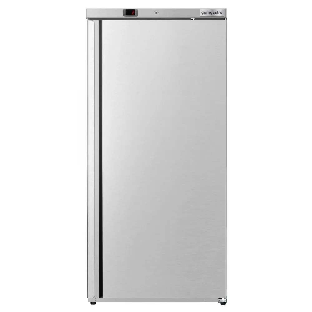 Професионален Витринен хладилник от неръждаема стомана (INOX) ECO - 510l - с 1 стъклена врата и 5 рафта
