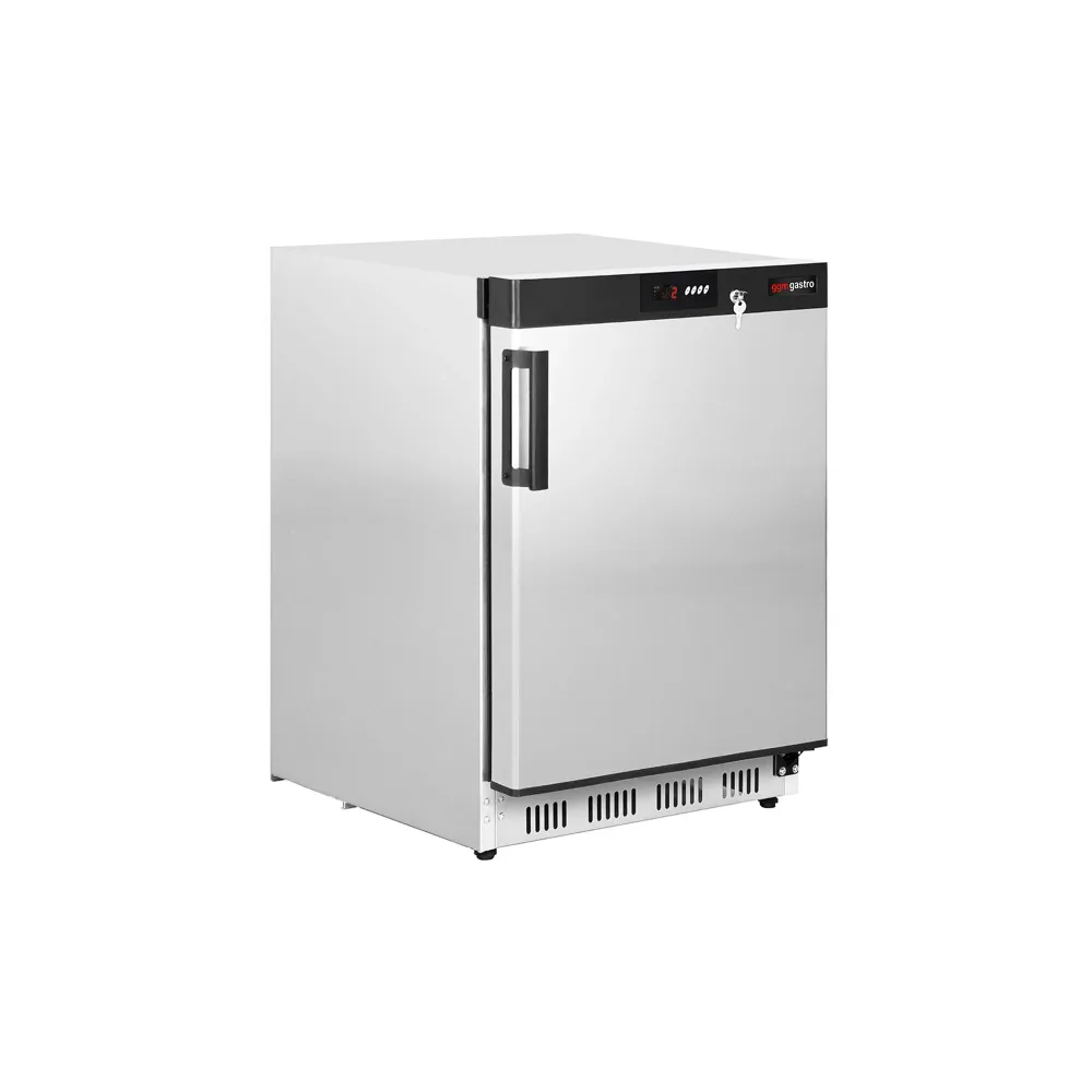 Витринен хладилник от неръждаема стомана (INOX) PREMIUM - 200l - с 1 стъклена врата