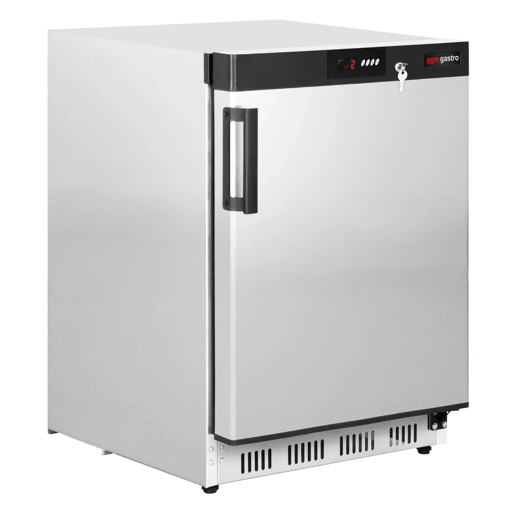 Витринен хладилник от неръждаема стомана (INOX) PREMIUM - 200l - с 1 стъклена врата