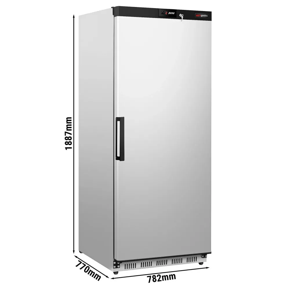Витринен хладилник от неръждаема стомана (INOX) PREMIUM - 600l - с 1 стъклена врата