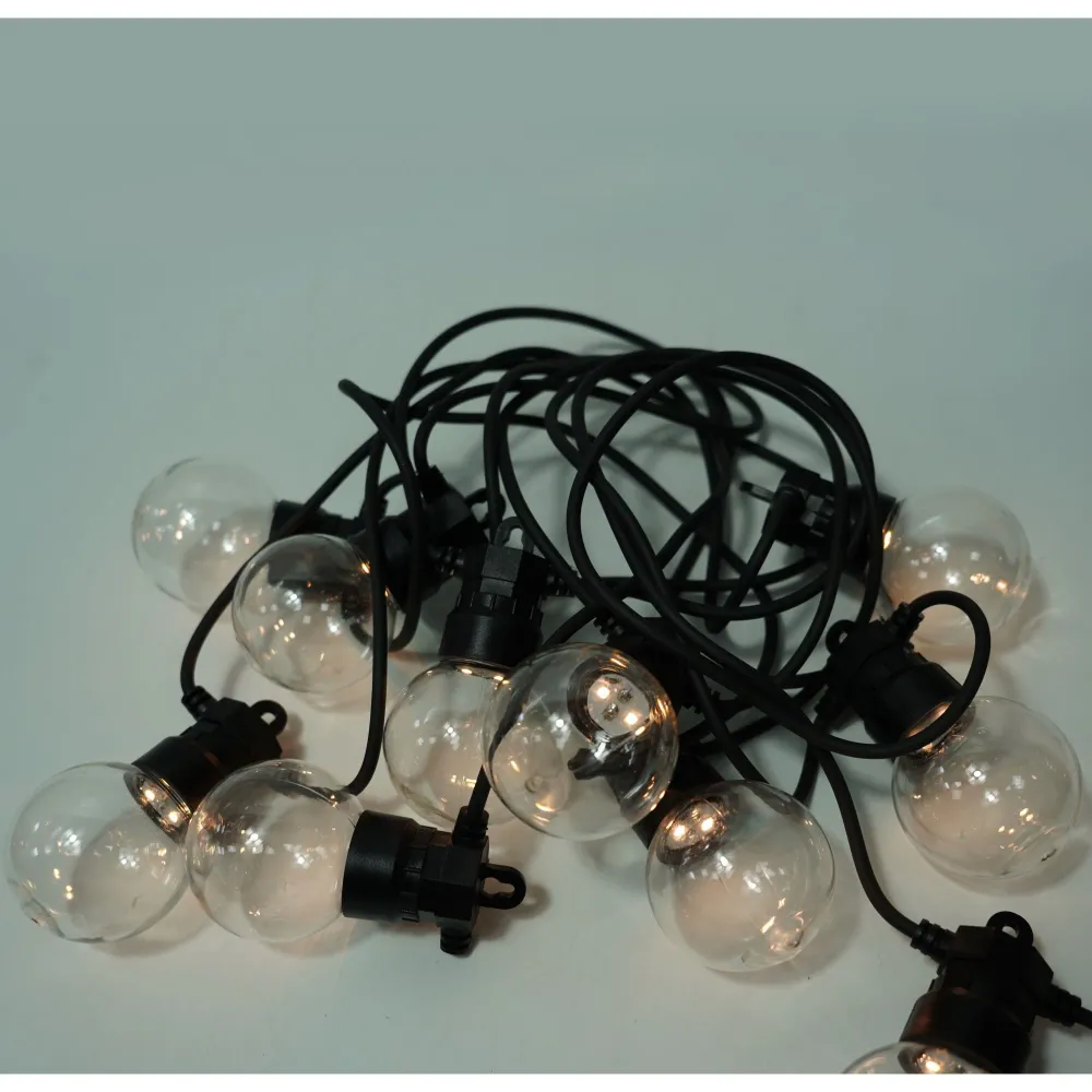 Instalatie Craciun, 10 M, 20 de LED-uri, alb-rece, model cu bulb, liniara, solara interior/exterior, Flippy