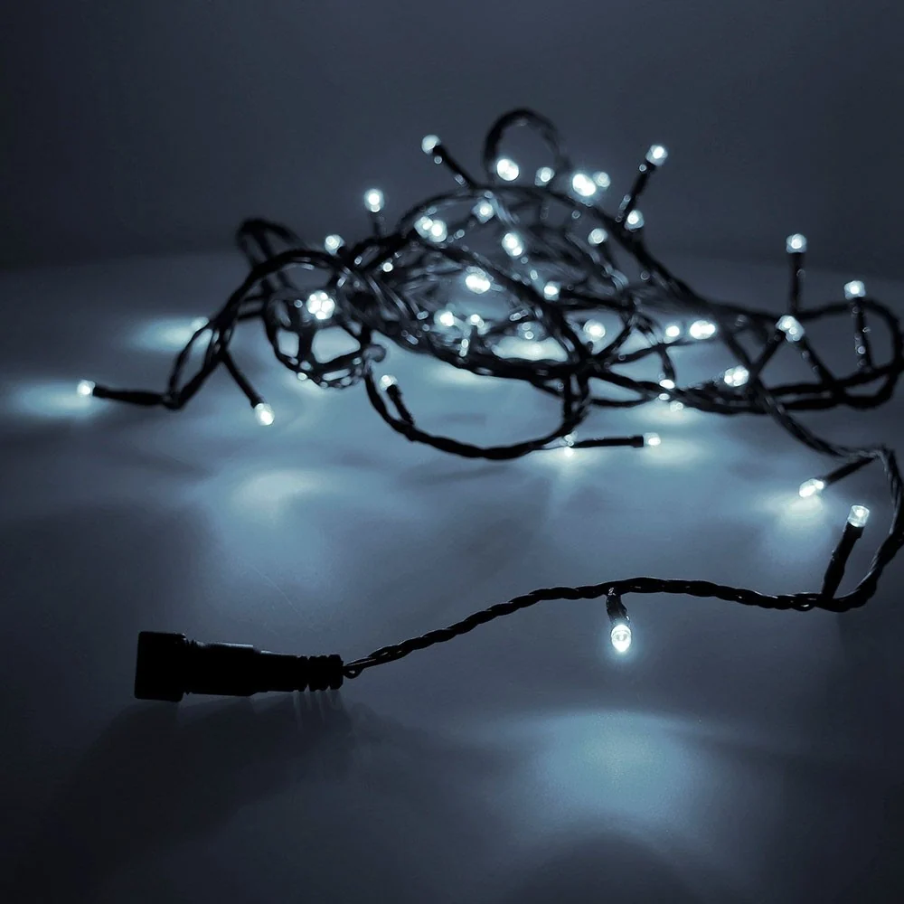 Професионален външен коледен монтаж IP65, 221 M, 2210 големи светодиода, линейни, студено бяло, свързващи се, включен удъл...