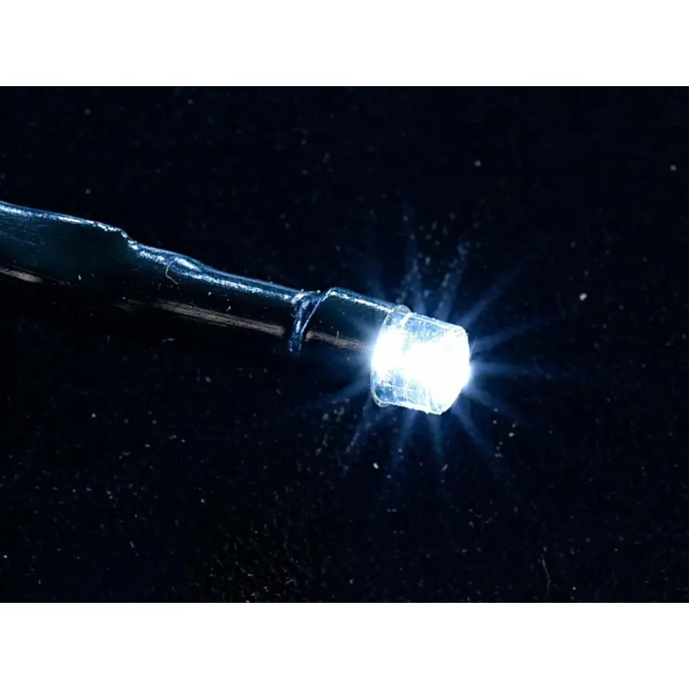 Професионален външен коледен монтаж IP65, 294 м, 2940 големи светодиода, линейни, студено бяло, свързващи се, включен удъл...
