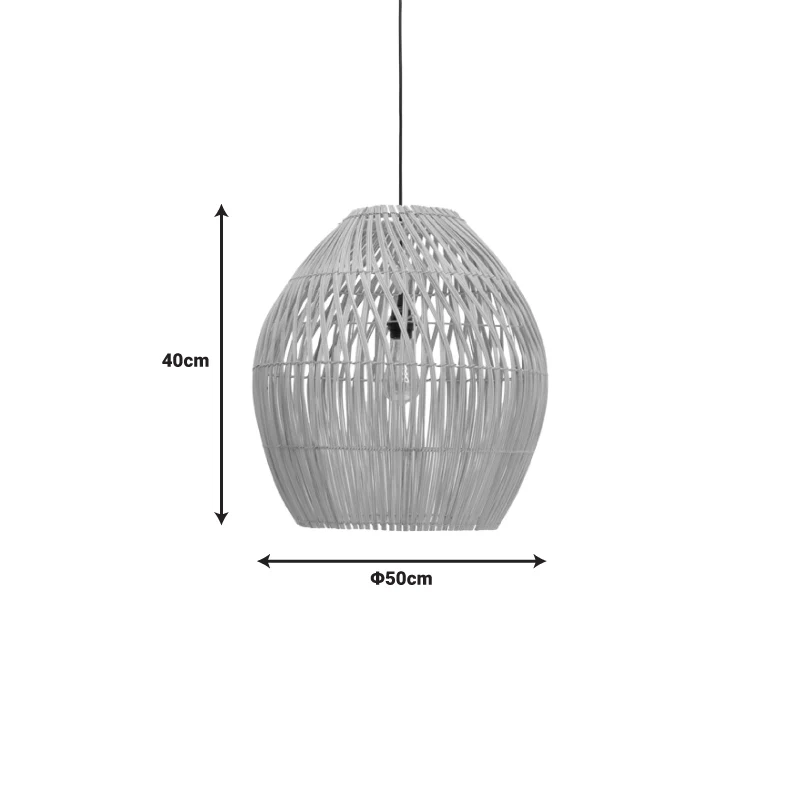 Плафон Irden ратан в естествен абажур d50x40см
