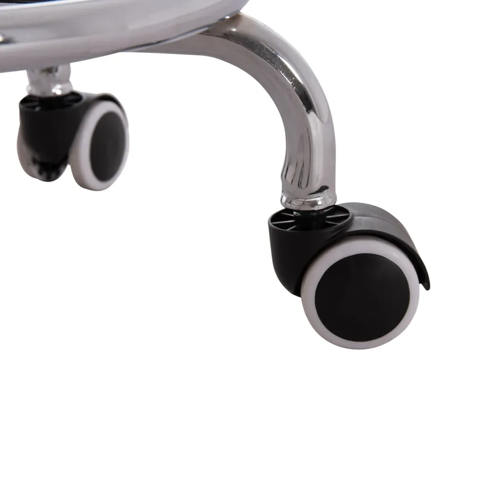 Табуретка въртяща се Iris черна pu ф32x45-60hсм.