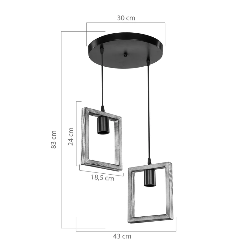 Плафон Isolate Ε27 орех D43x83см