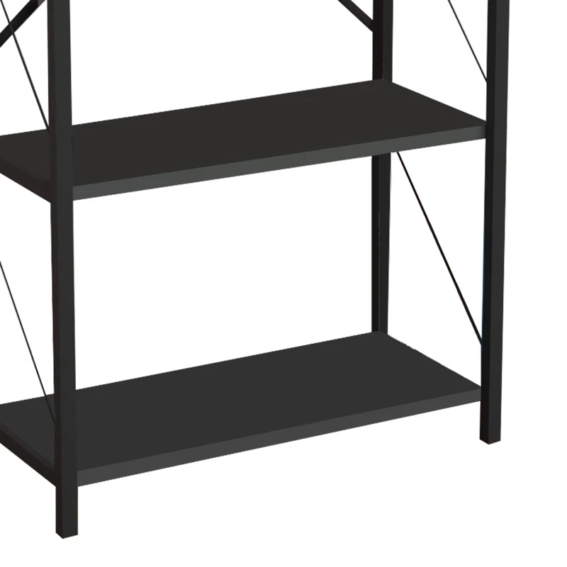 Библиотека Jackrey антрацит меламин-черен метал 60x30x114см