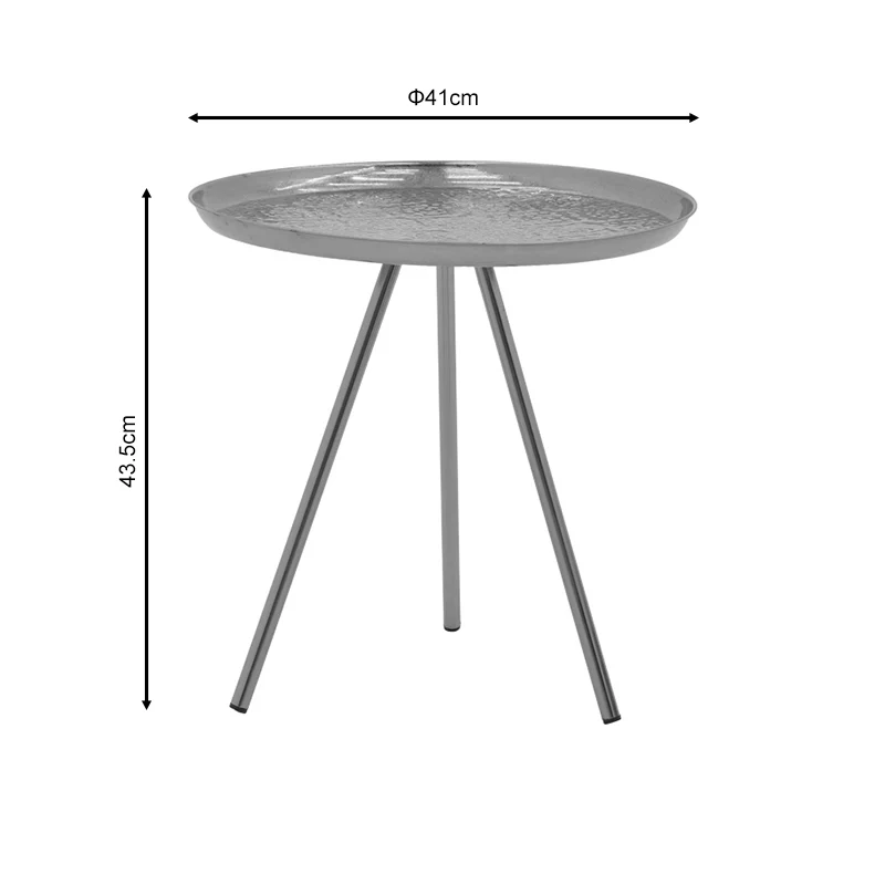 Помощна масичка JACKSIE златен метал d51x54см