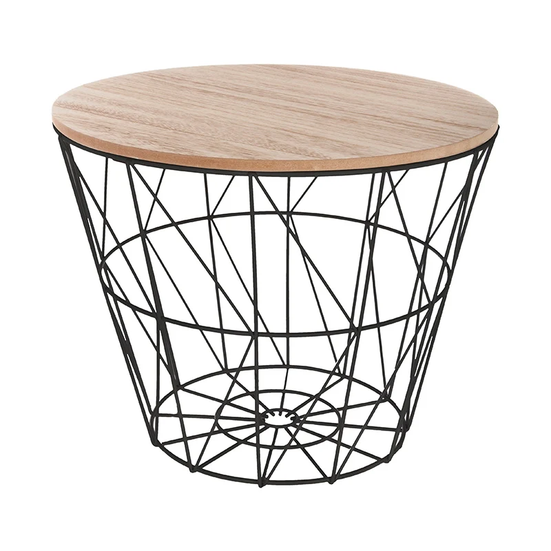 Странична холна маса Jacot в цвят дъб-черен D38x30,5см