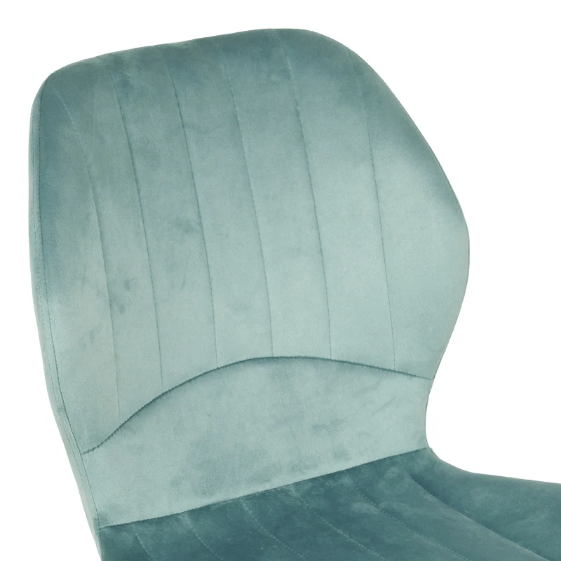 Кадифен стол JELOUR в цвят шамфъстък 46.5x60x84см