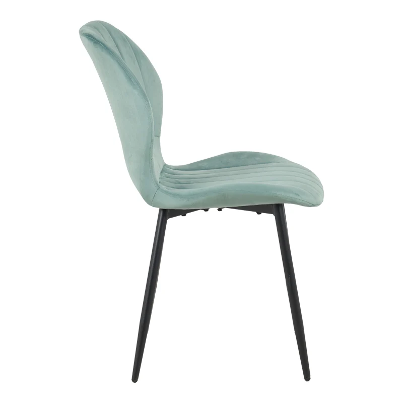 Кадифен стол JELOUR в цвят шамфъстък 46.5x60x84см