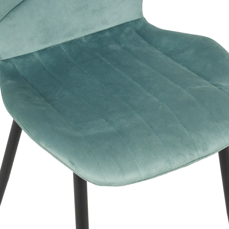 Кадифен стол JELOUR в цвят шамфъстък 46.5x60x84см