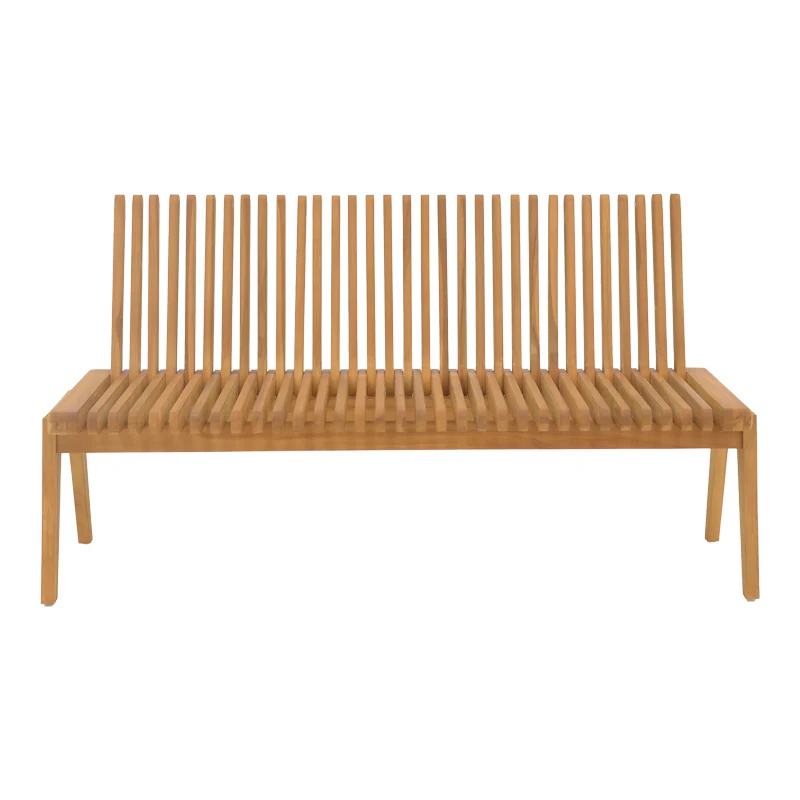 Диван-пейка Jey тиково дърво в естествен нюанс 150x57.5x80см