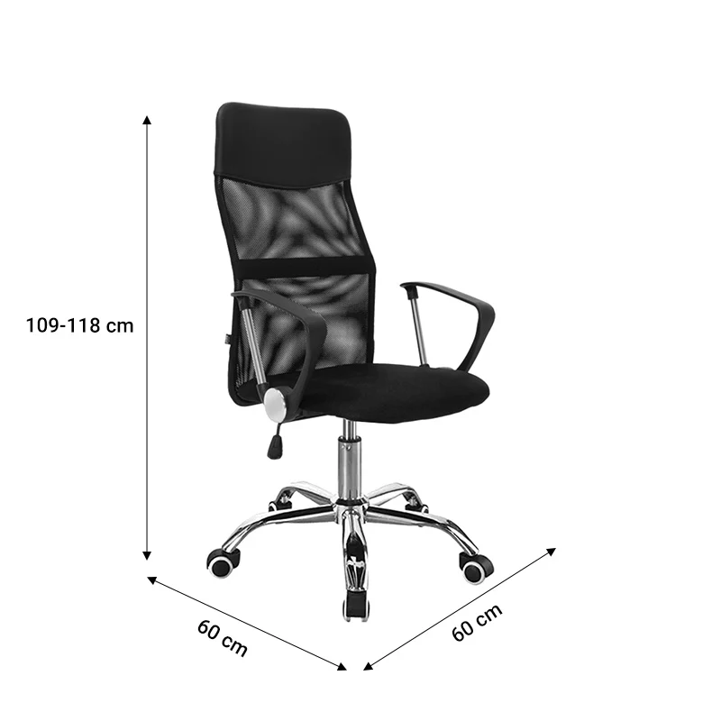 Мениджър офис стол Joel I плат мрежа черно-червено 60x60x109-118cm