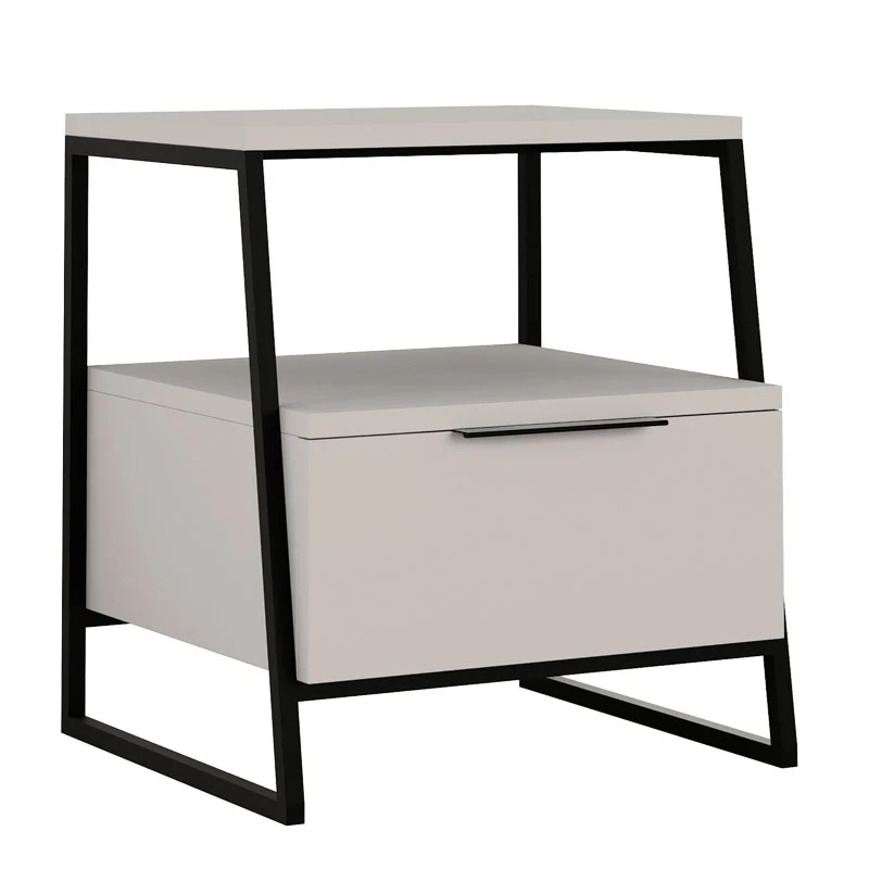 Нощно шкафче Johana черно-крем 45x40x50см