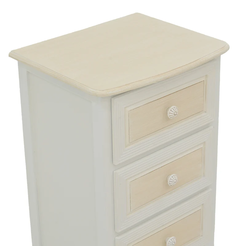 Нощно шкафче Joliene натурален-античен бял цвят мдф 40x34.5x82см