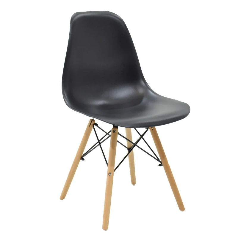 Комплект трапезна маса Julita-Balou от 5 mdf-pp в черно-натурален цвят d120x73см