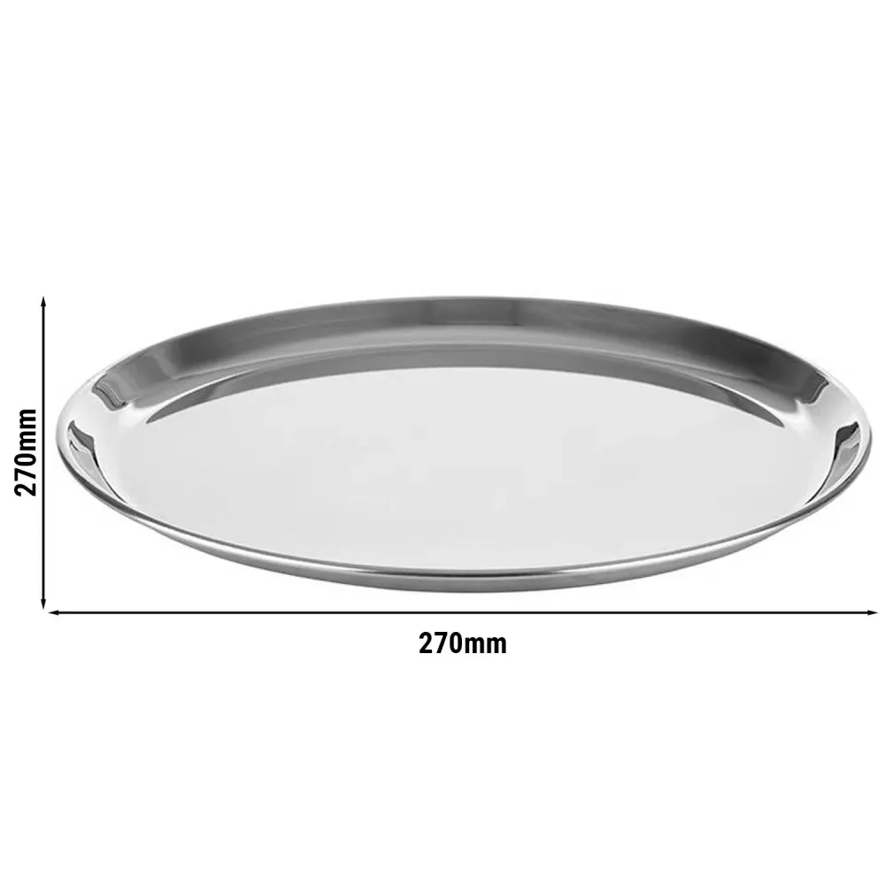 (6 бр.) Табла за сервиране - KAFFEEHAUS - Неръждаема стомана - Ø270mm - Височина: 15mm