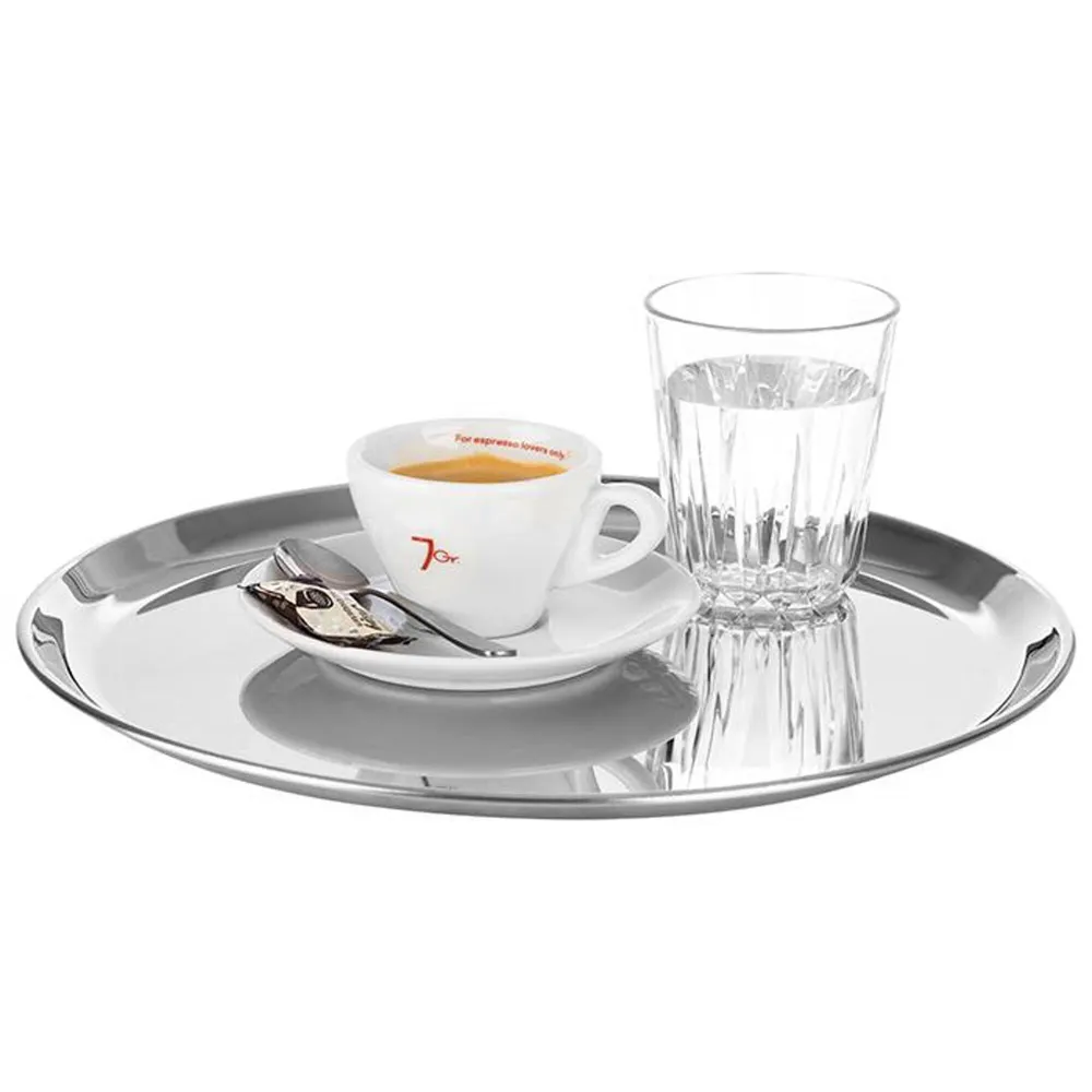 (6 бр.) Табла за сервиране - KAFFEEHAUS - Неръждаема стомана - Ø270mm - Височина: 15mm