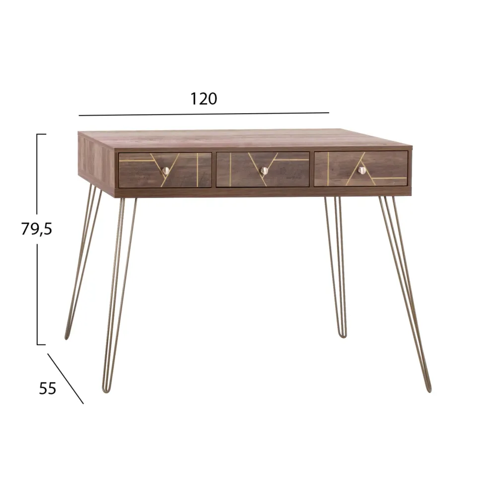 Конзола KAITLYN цвят орех 120x55x79.5