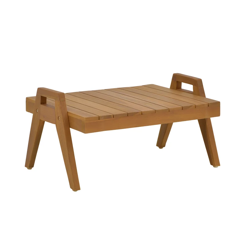 Маса за шезлонги Kally d, тиково дърво в естествен нюанс 66x49,5x34см