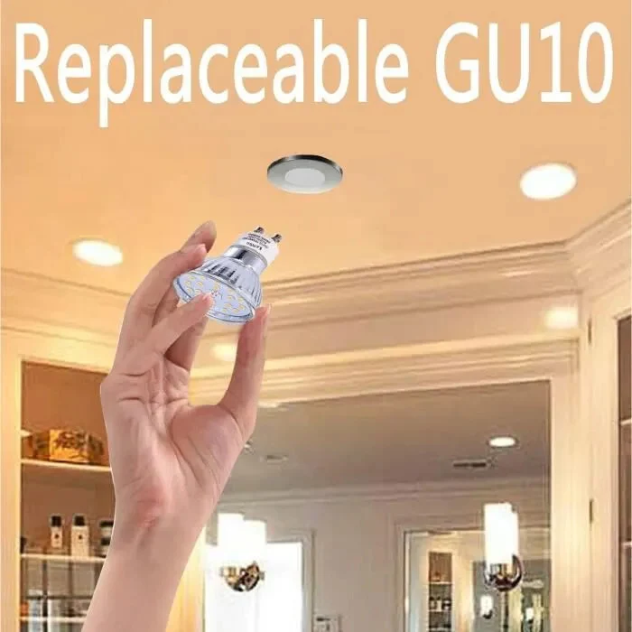 Kambo Вградена таванна LED спот лампа с 4 бр. 6W GU10 крушки