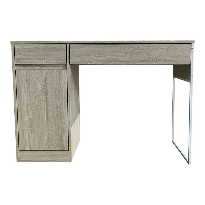 Офис бюро Kantor в естествен нюанс с бял метален крак 110x50x76см