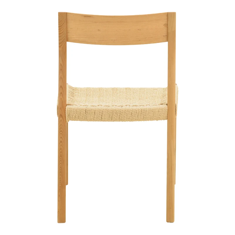 Стол KARLINDA естествен буков дървесина-естествен цвят въже 47.5x55x81см