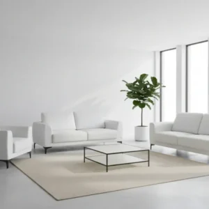 Комплект дивани от 3 части KENZIE с бял pu КГ10329.01