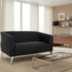 Диван KIANA черен цвят PU 130x75x71см