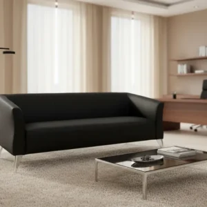 Триместен диван KIANA 3/ PU /черен 180x75x71см