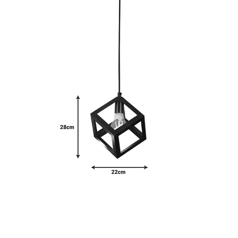 Плафон Kibe черен метал 22x28см
