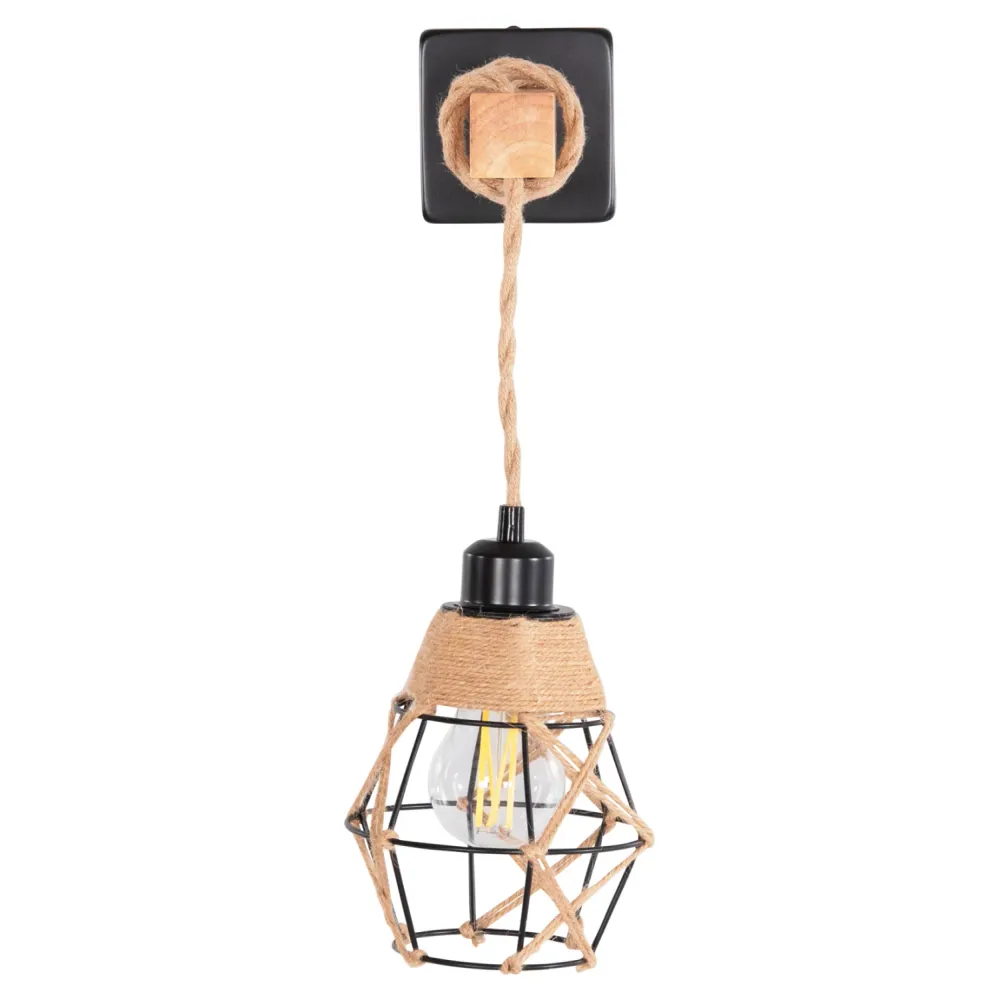 Стенна лампа KINAN метал-въже 15.5x21x44см
